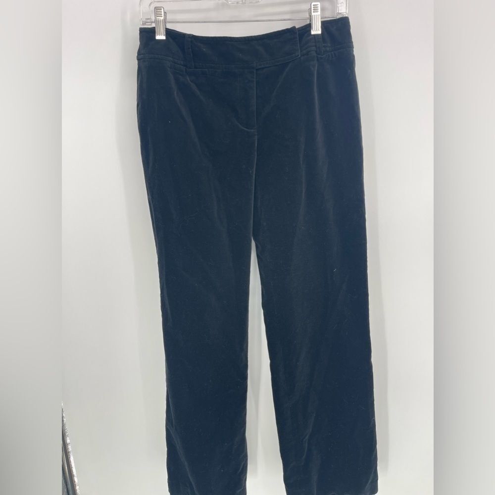 Ann Taylor loft velvet black pants women's size 2